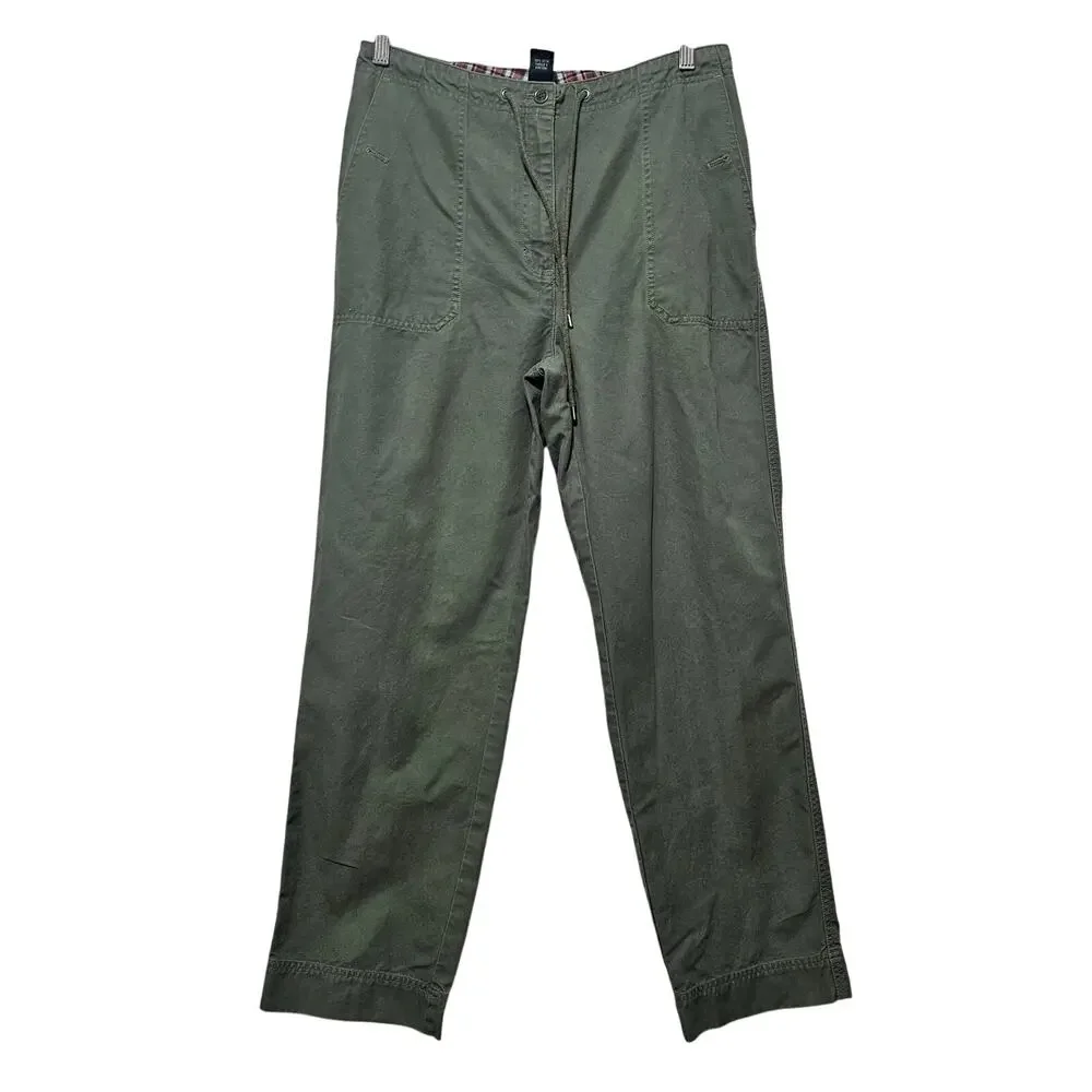 Ralph Lauren Utility Pant Tie String Cotton Olive green size M (see measurements - Picture 2 of 8